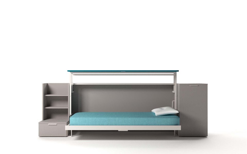 Opklapbed bureau Cabrio 1p BedHabits 5